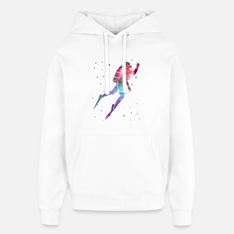 Plongée spatiale pour plongeurs Enfants - Sweat à capuche unisexe Stanley/Stella Oversized - blanc