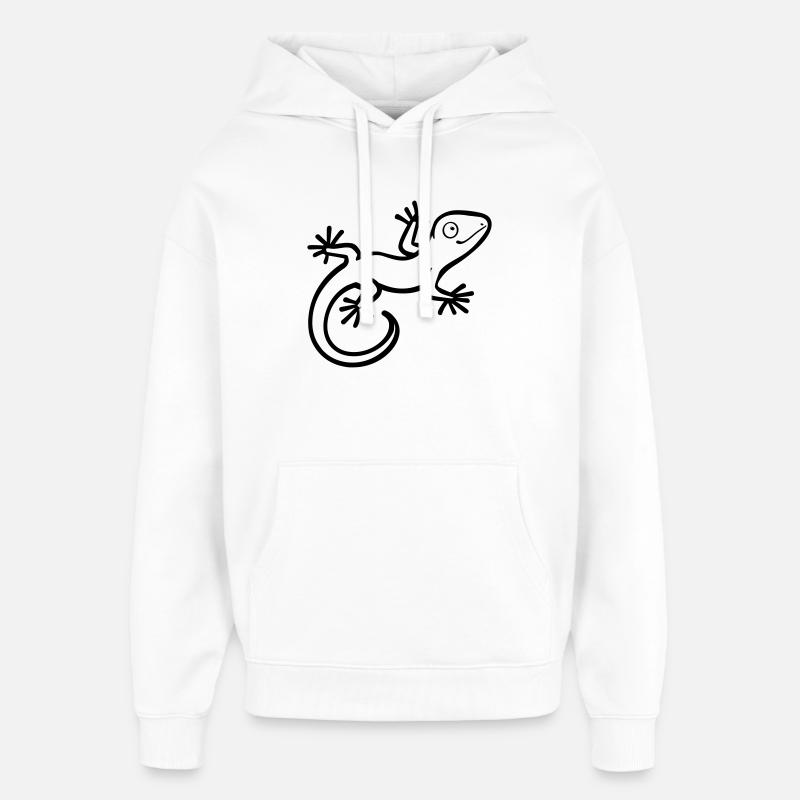 lizard - Oversized Unisex Hoodie by Stanley/Stella - white