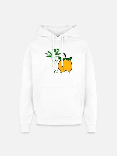 Lemons - Oversized Unisex Hoodie by Stanley/Stella - white