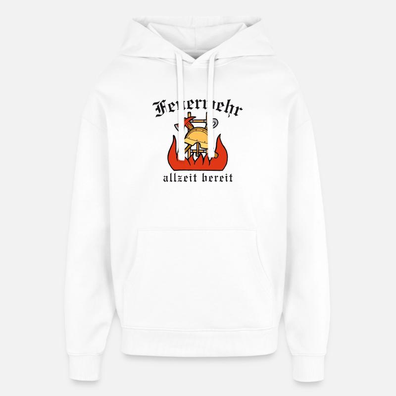 Vieux signe du feu - Sweat à capuche unisexe Stanley/Stella Oversized - blanc