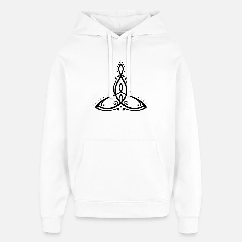 Symbole celtique, mère de deux enfants. - Sweat à capuche unisexe Stanley/Stella Oversized - blanc