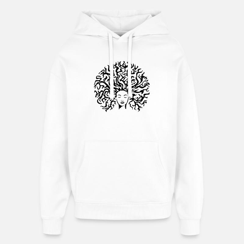 femme - Sweat à capuche unisexe Stanley/Stella Oversized - blanc