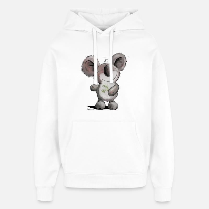 Koala Chouchou - Sweat à capuche unisexe Stanley/Stella Oversized - blanc