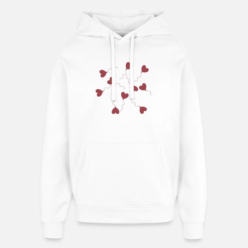 Cadeau Saint-Valentin Saint-Valentin - Sweat à capuche unisexe Stanley/Stella Oversized - blanc