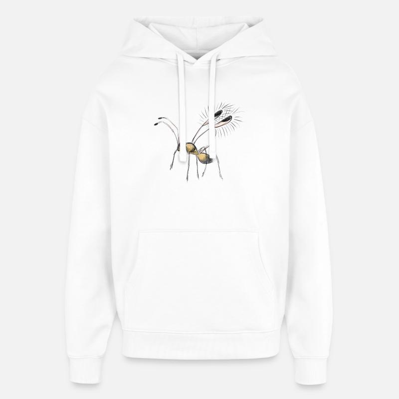 Dessin de minuscule mouche - Sweat à capuche unisexe Stanley/Stella Oversized - blanc