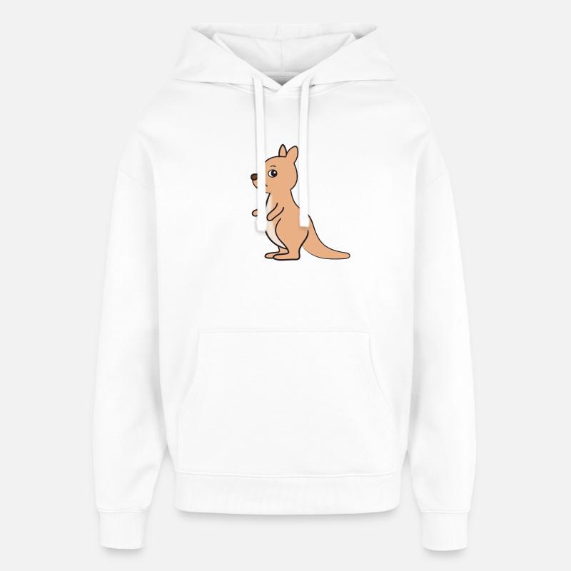 Kangourou - Sweat à capuche unisexe Stanley/Stella Oversized - blanc