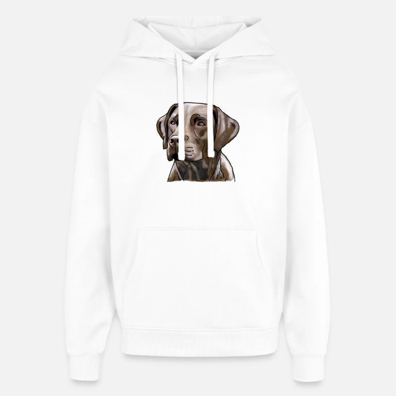 Labrador - Sweat à capuche unisexe Stanley/Stella Oversized - blanc