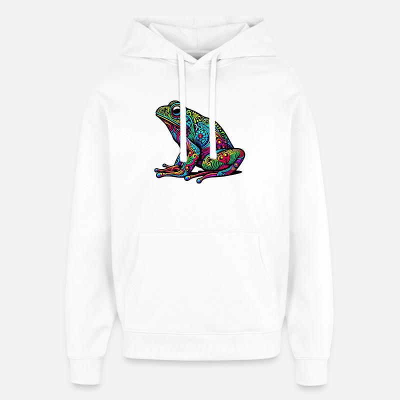 Frosch - Oversized Unisex Hoodie von Stanley/Stella - Weiß