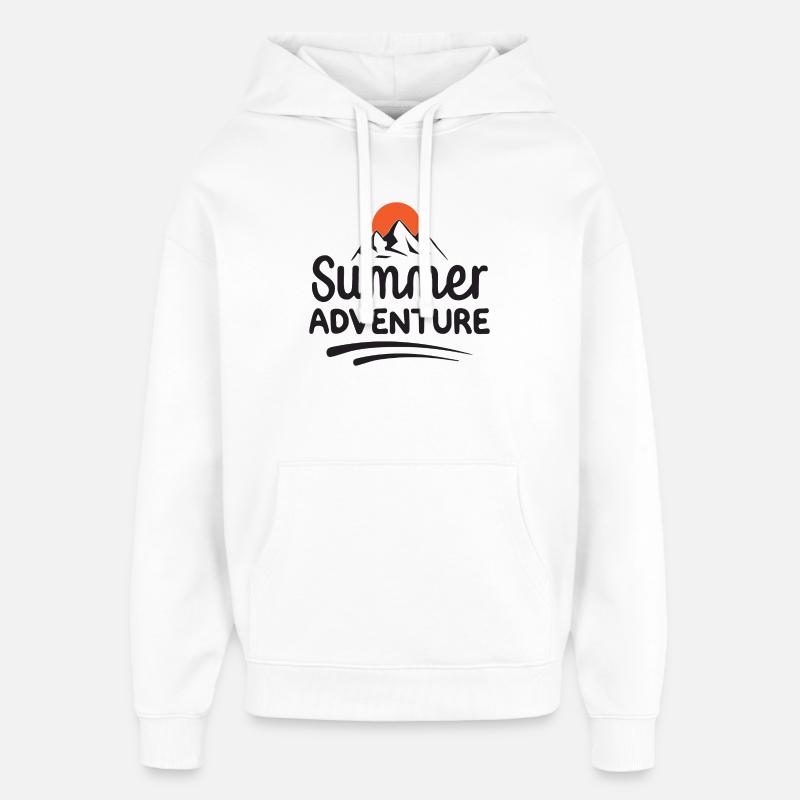 Aventure d’été - Sweat à capuche unisexe Stanley/Stella Oversized - blanc