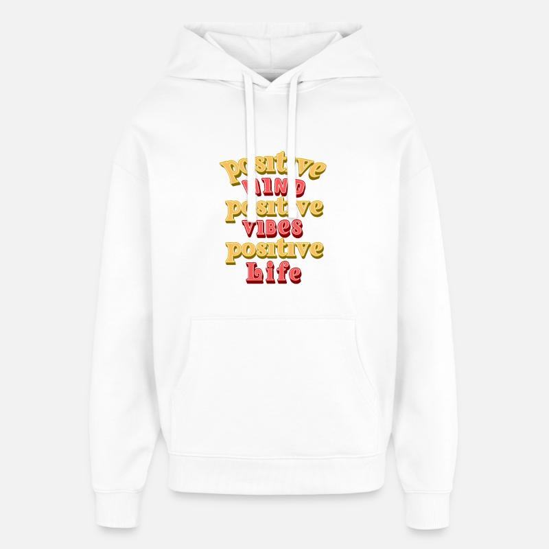 positif, ondes positives - Sweat à capuche unisexe Stanley/Stella Oversized - blanc