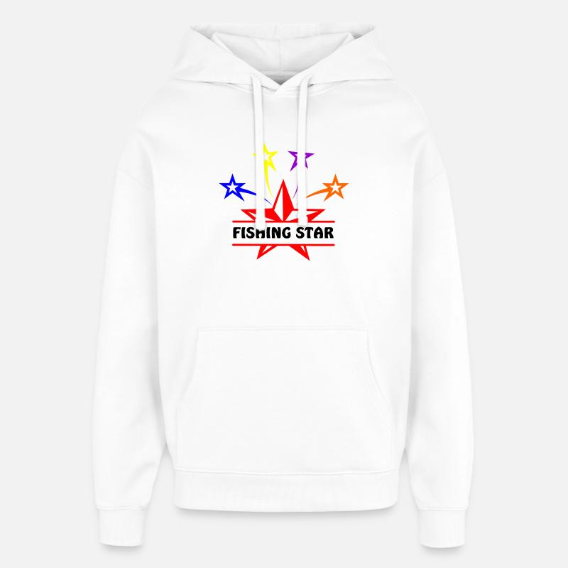 Pêcheur étoile - Sweat à capuche unisexe Stanley/Stella Oversized - blanc