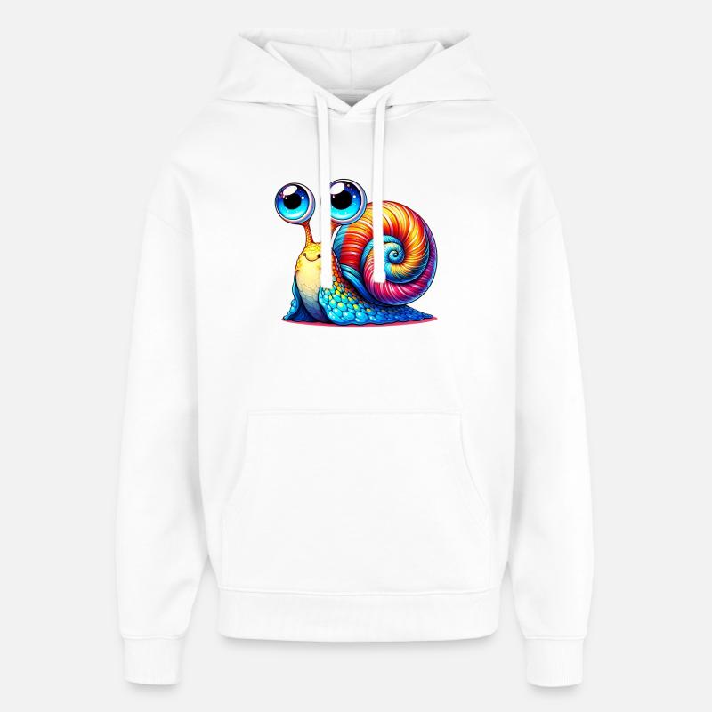 Snail - Oversized Unisex Hoodie by Stanley/Stella - white