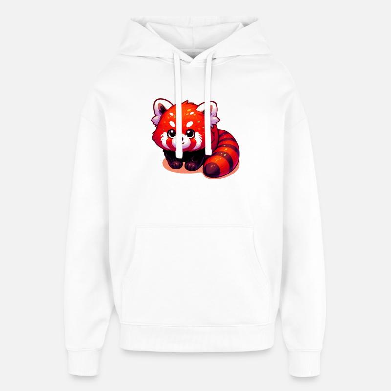 Petit panda - Sweat à capuche unisexe Stanley/Stella Oversized - blanc