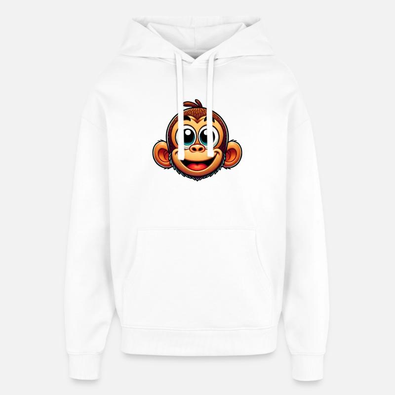 Singe - Sweat à capuche unisexe Stanley/Stella Oversized - blanc