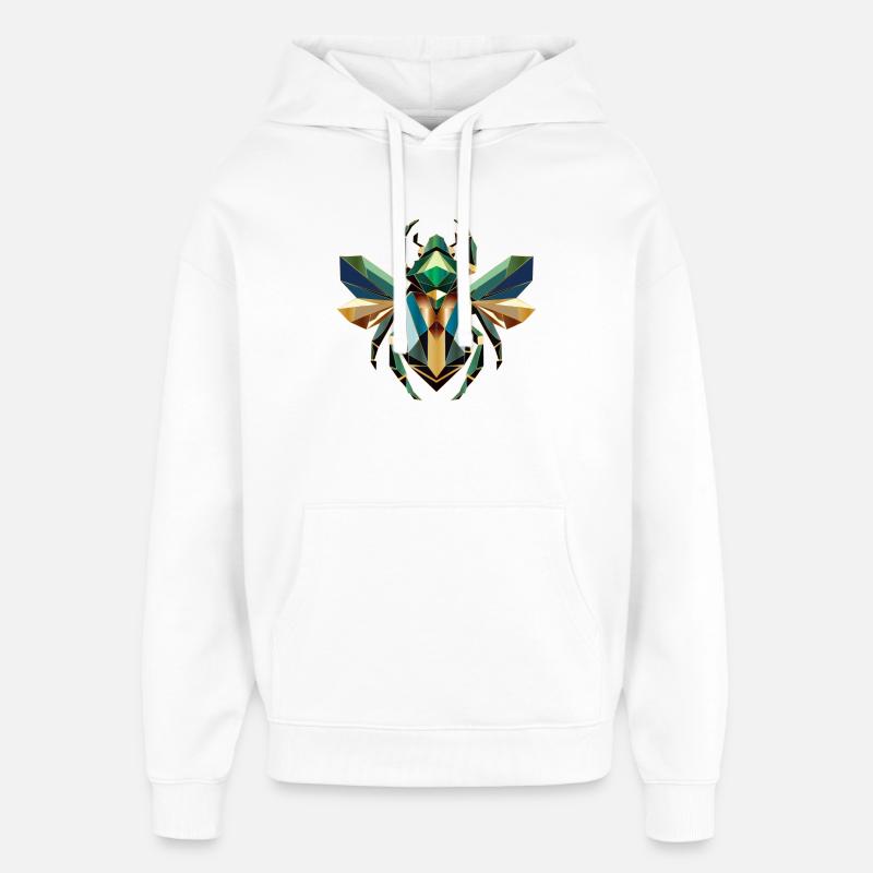 Scarabée majestueux au style noble - Sweat à capuche unisexe Stanley/Stella Oversized - blanc