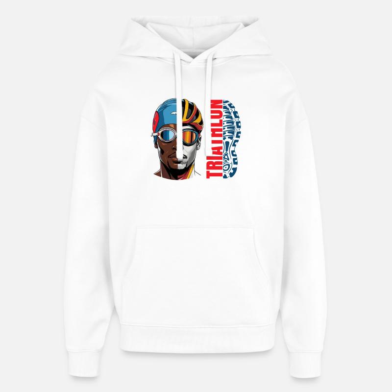 Triathlon - Sweat à capuche unisexe Stanley/Stella Oversized - blanc