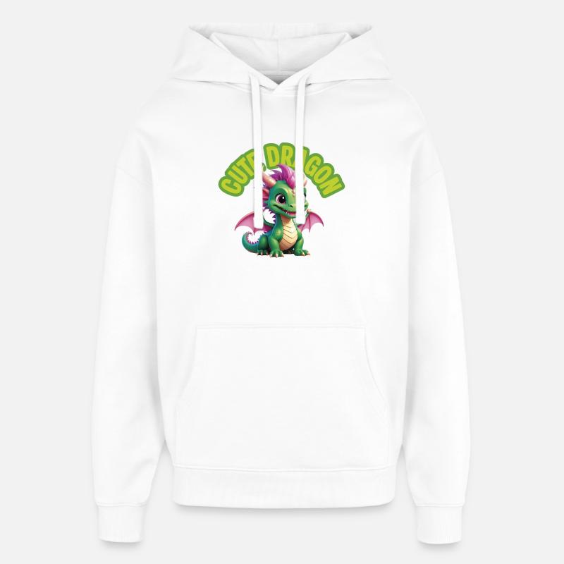Dragon mignon - Sweat à capuche unisexe Stanley/Stella Oversized - blanc