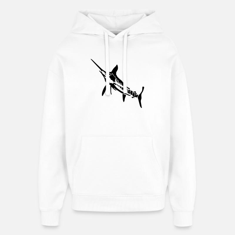 Marlin - Sweat à capuche unisexe Stanley/Stella Oversized - blanc