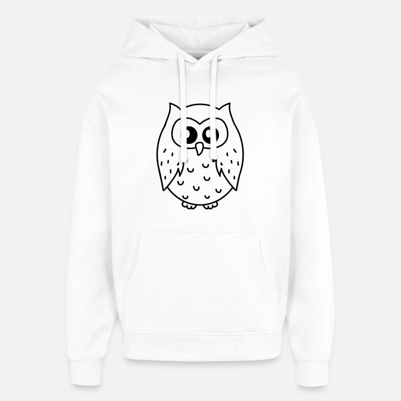 Hiboux - Sweat à capuche unisexe Stanley/Stella Oversized - blanc