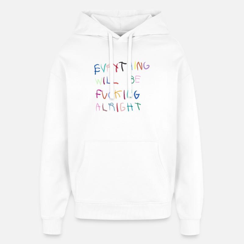 Tout ira bien, bunt - Sweat à capuche unisexe Stanley/Stella Oversized - blanc