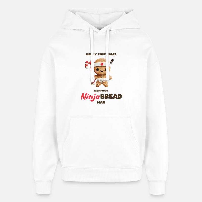 Ninja Brotmann - Sweat à capuche unisexe Stanley/Stella Oversized - blanc