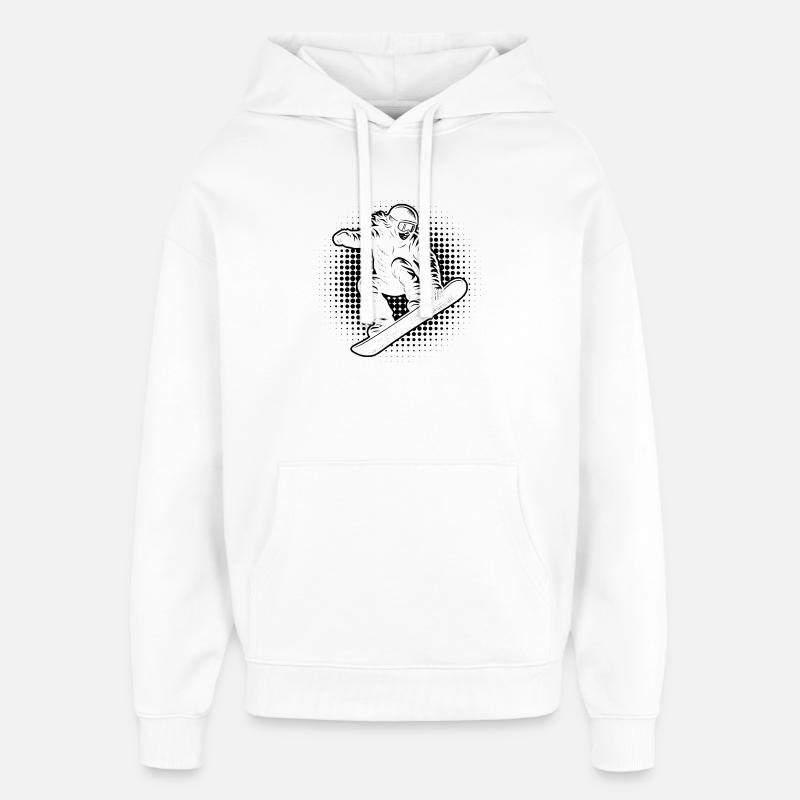 Idée cadeau snowboard - Sweat à capuche unisexe Stanley/Stella Oversized - blanc
