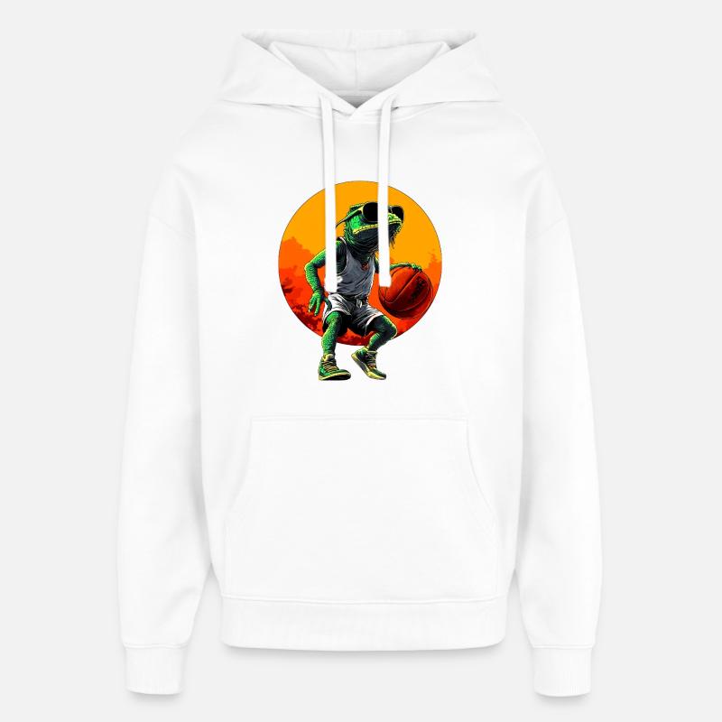 Basket-ball Caméléon / Hooper - Sweat à capuche unisexe Stanley/Stella Oversized - blanc
