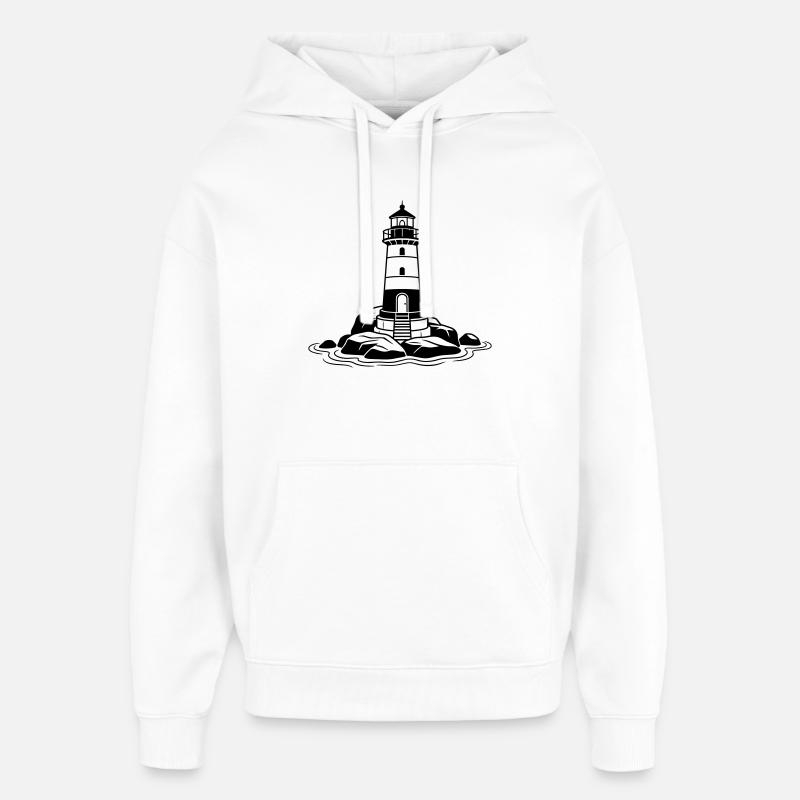 phare - Sweat à capuche unisexe Stanley/Stella Oversized - blanc