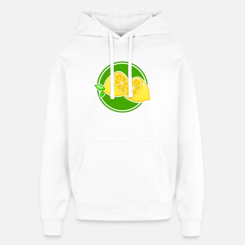 citron - Sweat à capuche unisexe Stanley/Stella Oversized - blanc