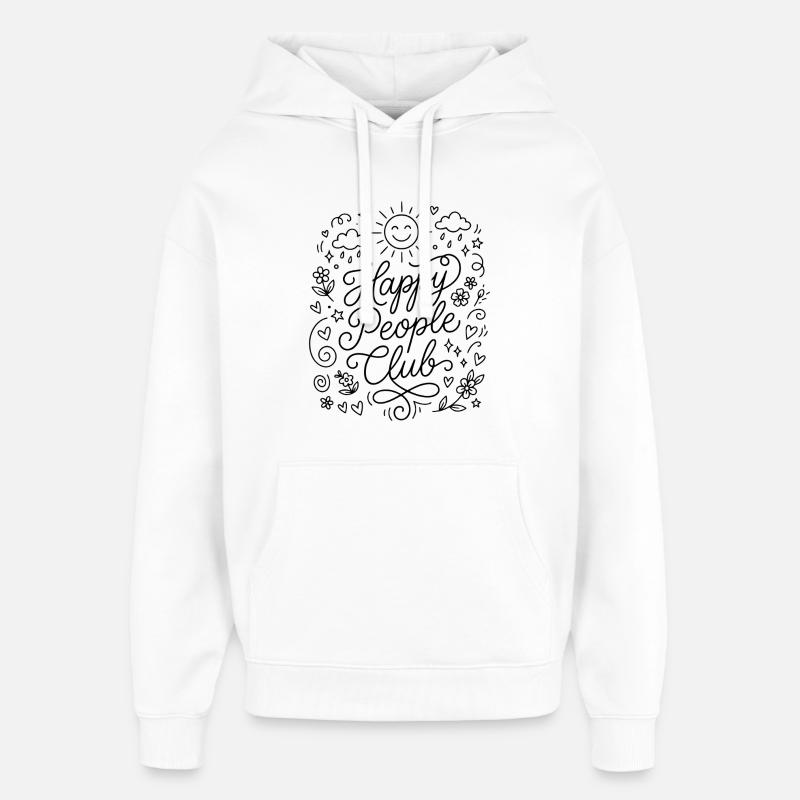 Club des Gens Heureux - Sweat à capuche unisexe Stanley/Stella Oversized - blanc