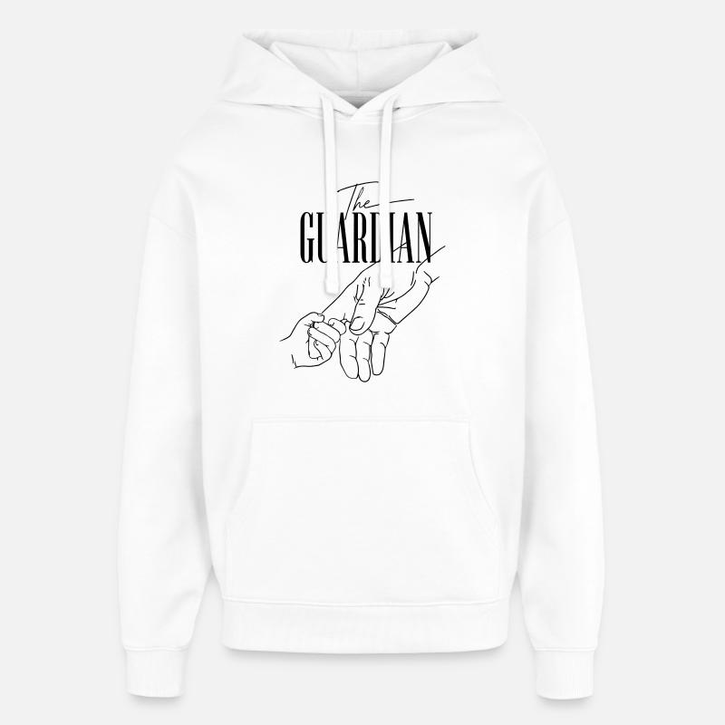 LE GARDIEN - Sweat à capuche unisexe Stanley/Stella Oversized - blanc
