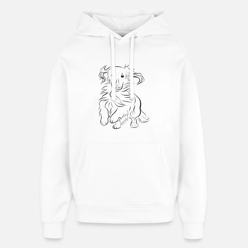 vitesse teckel - Sweat à capuche unisexe Stanley/Stella Oversized - blanc