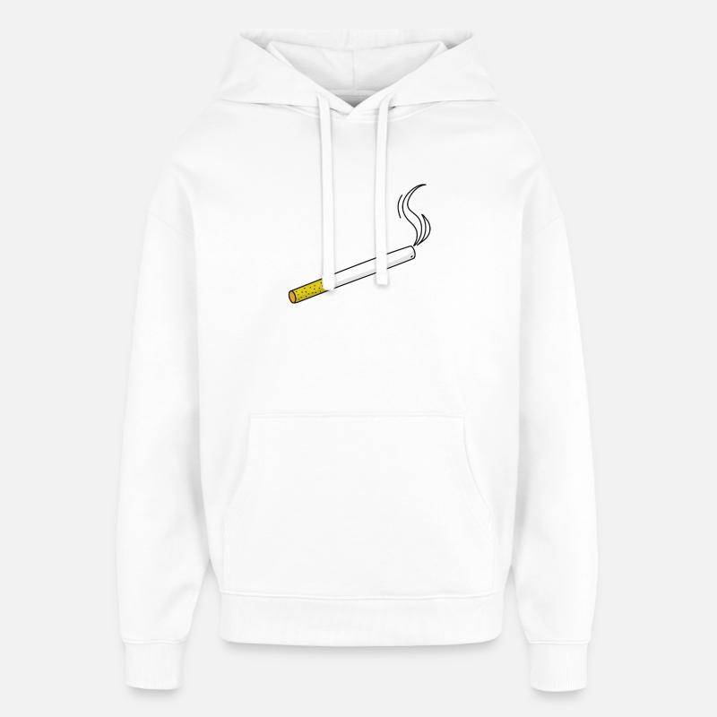Fumer la cigarette - Sweat à capuche unisexe Stanley/Stella Oversized - blanc