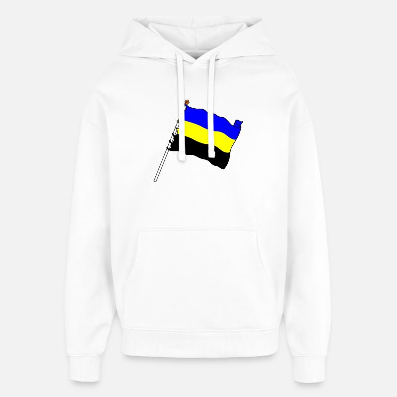 Flag province Gueldre - Sweat à capuche unisexe Stanley/Stella Oversized - blanc