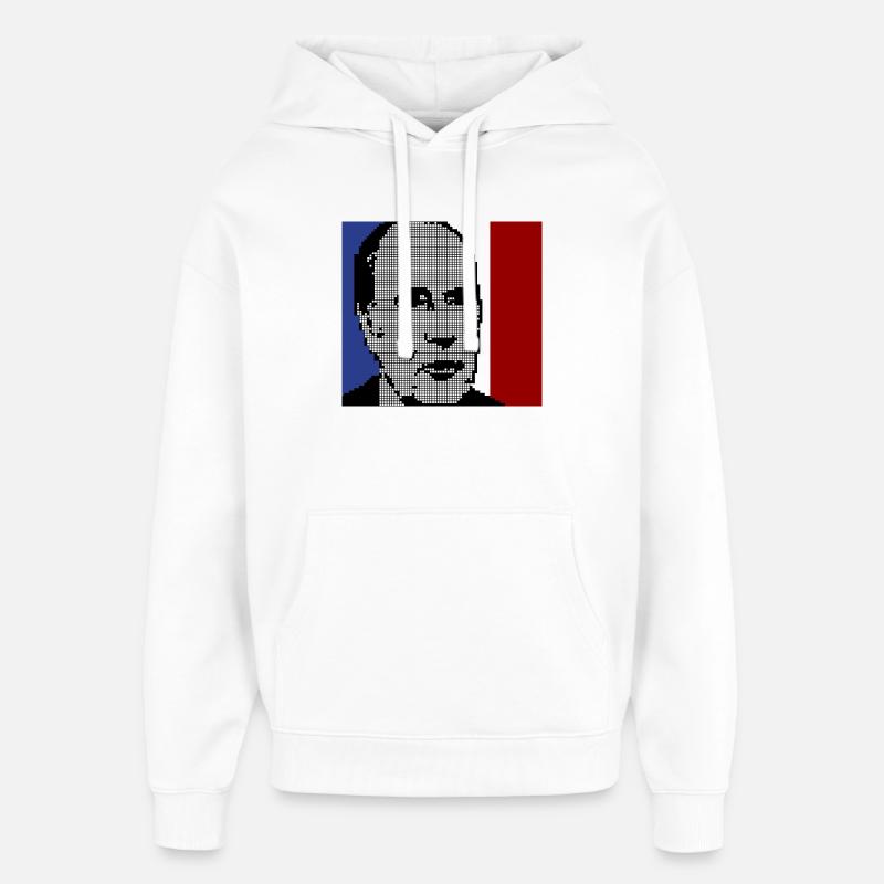 Mitterrand 1981 - Sweat à capuche unisexe Stanley/Stella Oversized - blanc