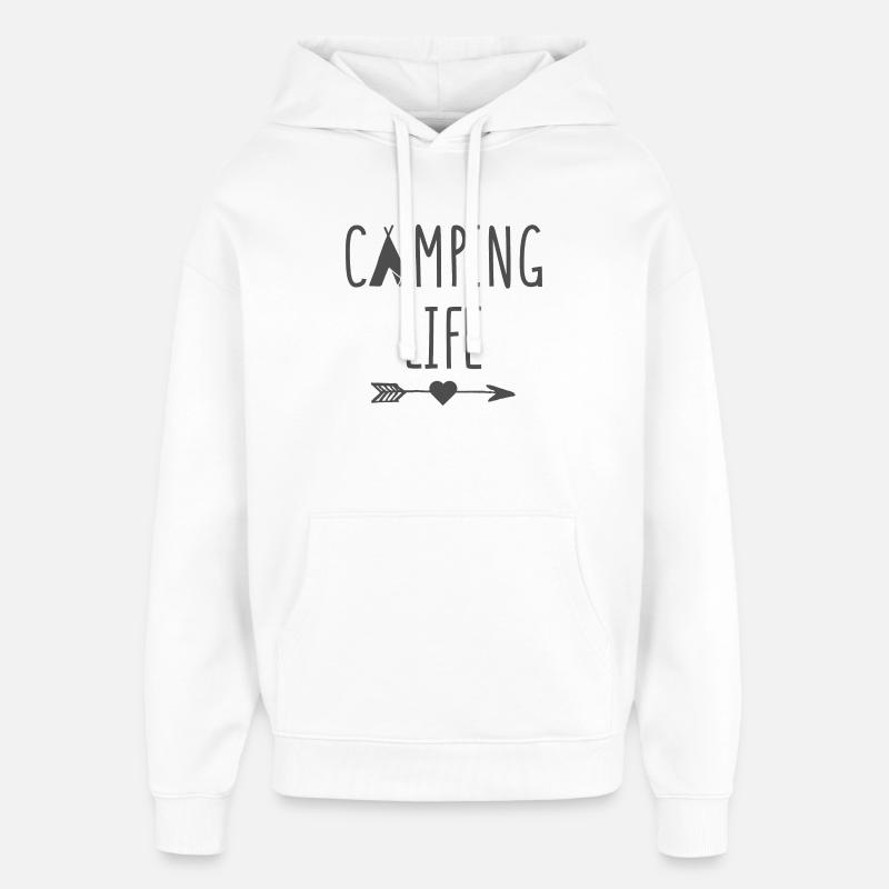 Vie de camping - Sweat à capuche unisexe Stanley/Stella Oversized - blanc