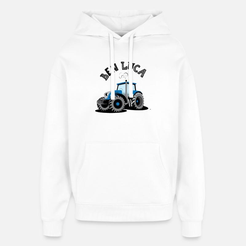 Traktor Ben Luca - Oversized Unisex Hoodie von Stanley/Stella - Weiß