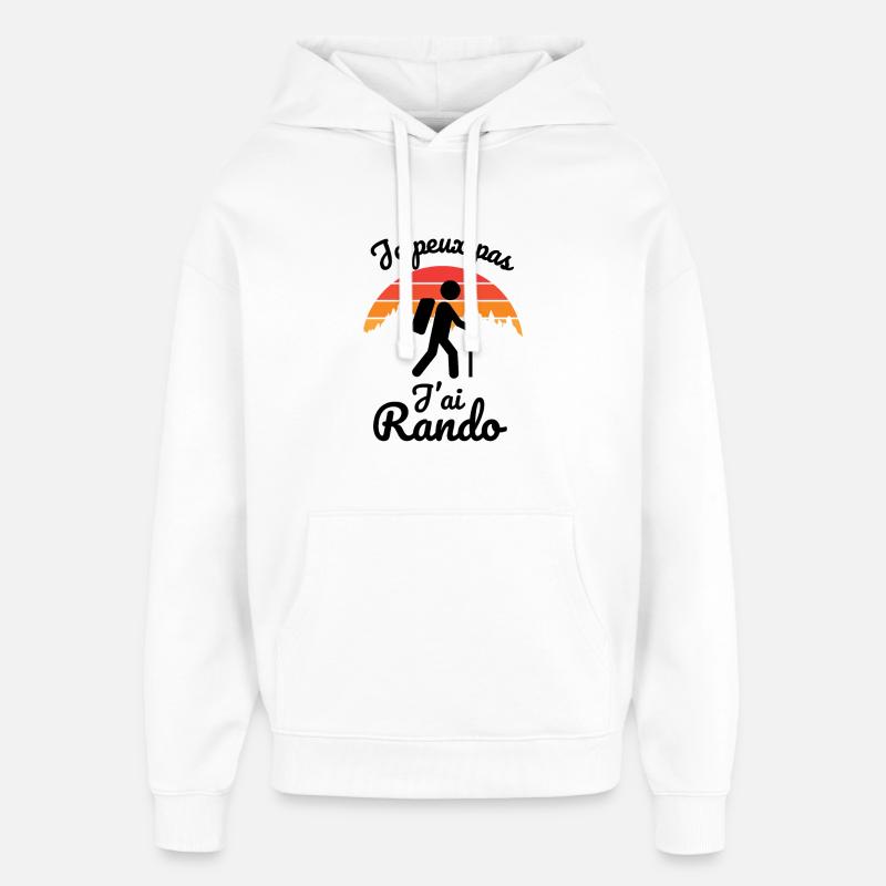 randonnée rando 3 - Sweat à capuche unisexe Stanley/Stella Oversized - blanc