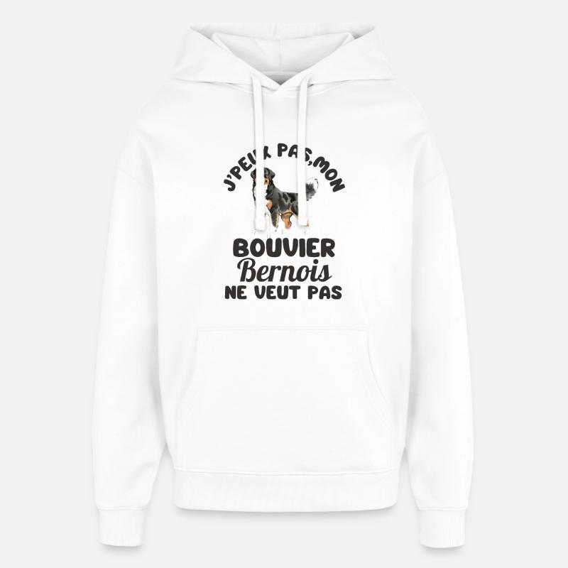 bouvier bernois chien mignon 2 - Sweat à capuche unisexe Stanley/Stella Oversized - blanc