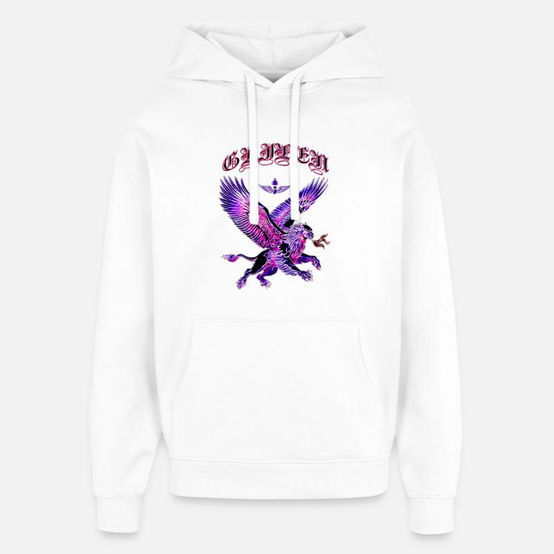 Flying Gripen/Griffin Magenta - Sweat à capuche unisexe Stanley/Stella Oversized - blanc