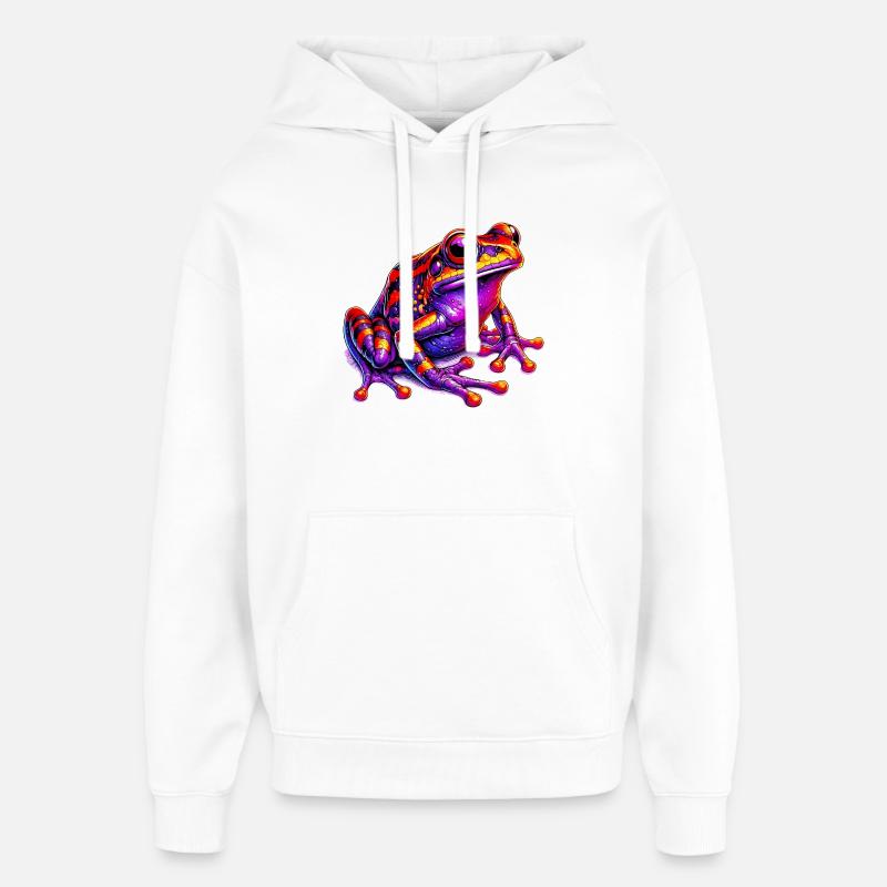 Grenouille - Sweat à capuche unisexe Stanley/Stella Oversized - blanc