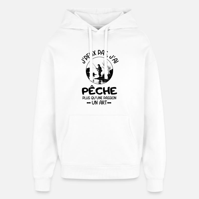 Pêche pêcheur - Sweat à capuche unisexe Stanley/Stella Oversized - blanc