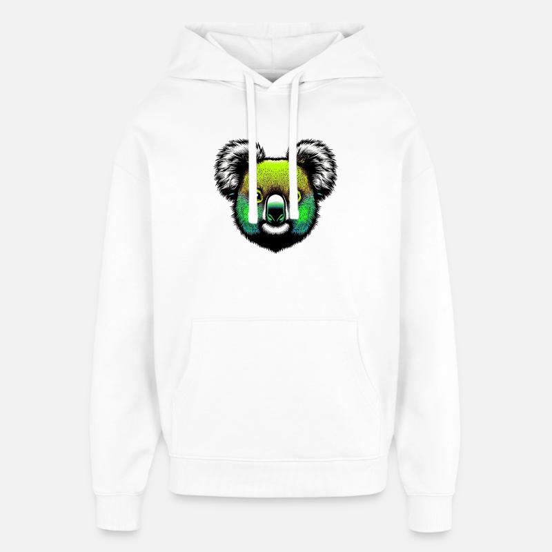 Koala - Oversized Unisex Hoodie von Stanley/Stella - Weiß