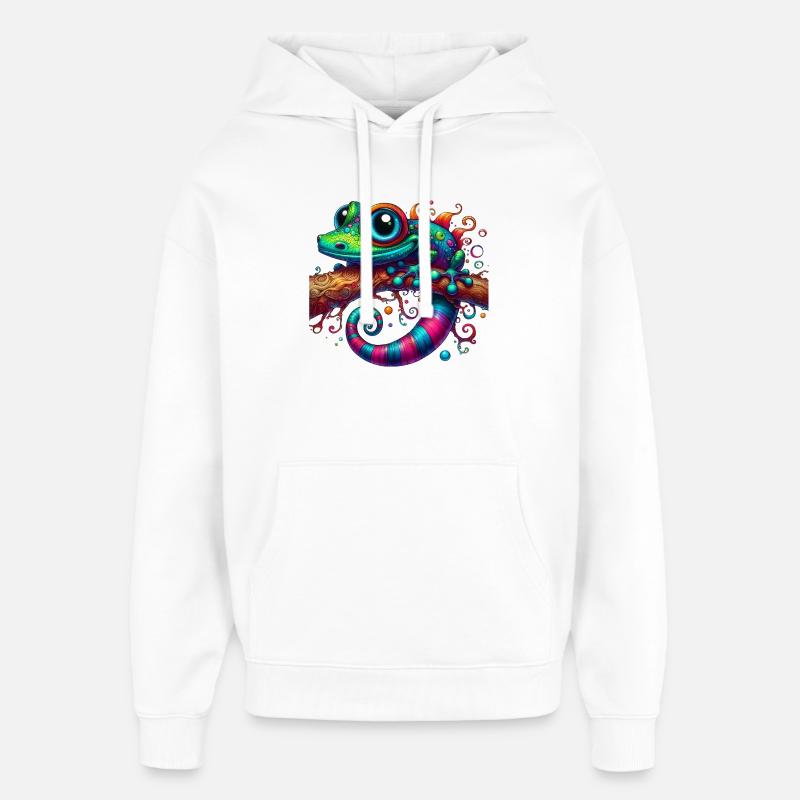 Gecko - Sweat à capuche unisexe Stanley/Stella Oversized - blanc