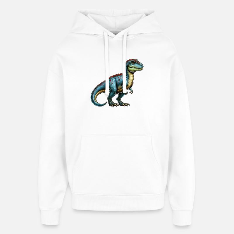 Dinosaure - Sweat à capuche unisexe Stanley/Stella Oversized - blanc