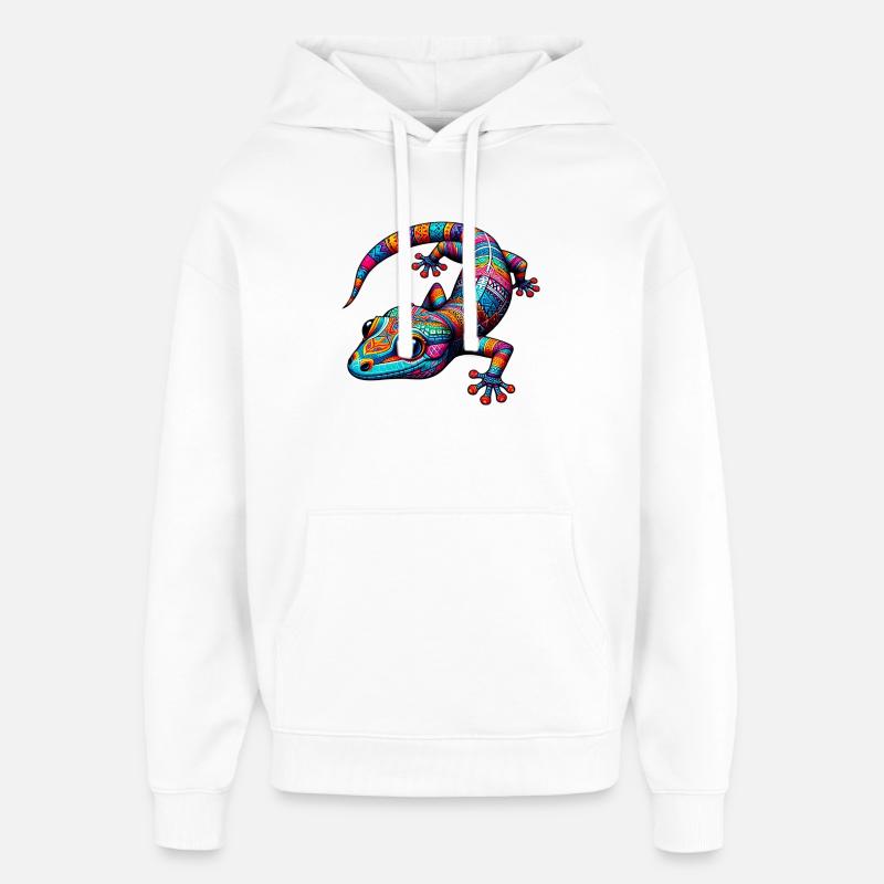 Gecko - Sweat à capuche unisexe Stanley/Stella Oversized - blanc