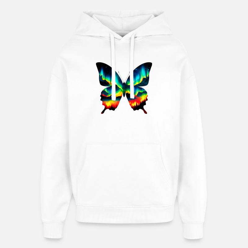 Papillon - Sweat à capuche unisexe Stanley/Stella Oversized - blanc