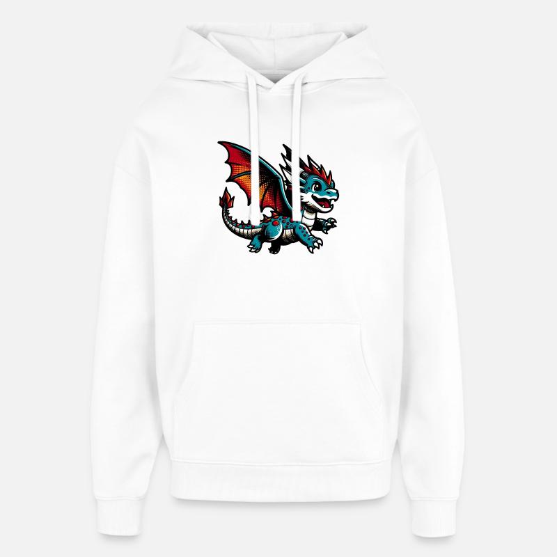 Dragon - Sweat à capuche unisexe Stanley/Stella Oversized - blanc