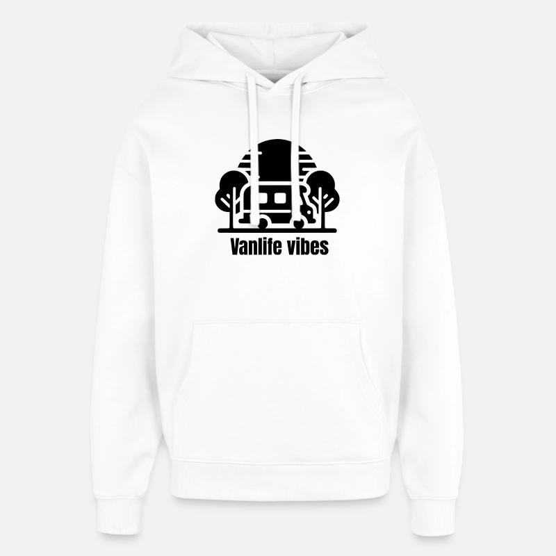 Ambiance Vanlife - Sweat à capuche unisexe Stanley/Stella Oversized - blanc