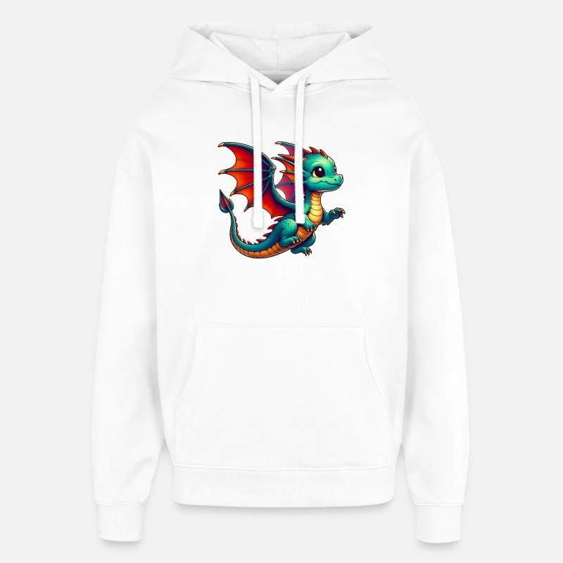 Dragon - Sweat à capuche unisexe Stanley/Stella Oversized - blanc